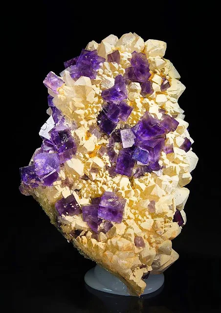 Fluorite on Quartz