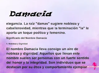 significado del nombre Damacia