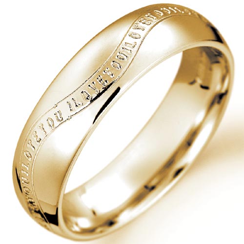  Gold  Wedding  Rings  Engraved  Letters Miracle Wedding  Rings 