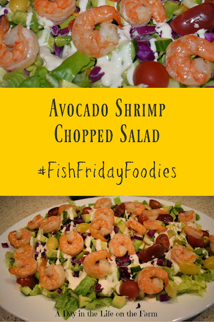 Avocado and Shrimp Chopped Salad pin