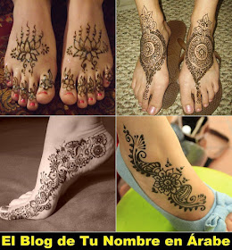 Tatuajes temporales de henna para pies