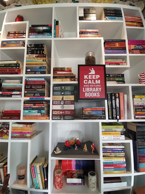 Keep Calm and Return Library Books - Sign at Verandah-A book cafe