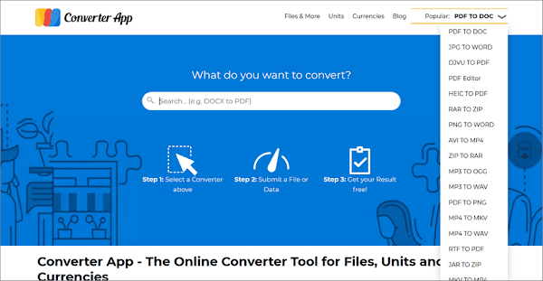 Converter App 線上轉換檔案格式