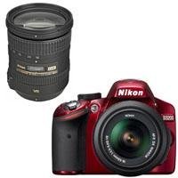 Nikon D3200 24.2 Megapixels Digital SLR Camera with 18-55mm NIKKOR VR Lens, Red 