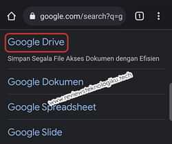 akses link foto di google drive