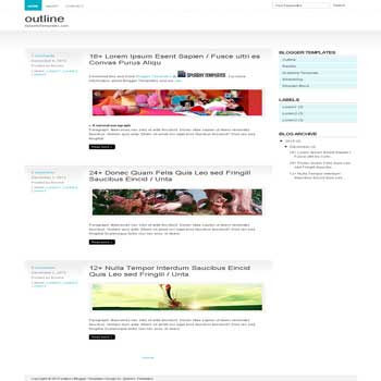 Outline Template blogger template minimalist template blog