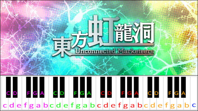 Rainbow-Coloured World (Touhou 18 - Staff Roll Theme) Piano / Keyboard Easy Letter Notes for Beginners