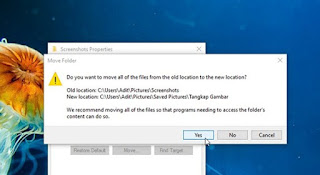 Cara Mengganti Default Folder Screenshot di Windows 10