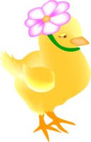 Easter Bonnet Chick Clip Art