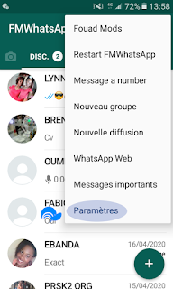 status whatsapp paramètre