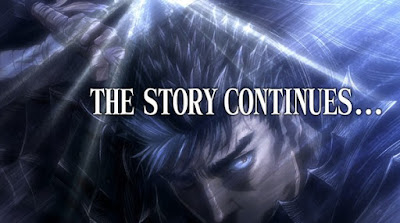 La segunda temporada de "BERSERK" (ベルセルク) termina con un "The Story Continues....".