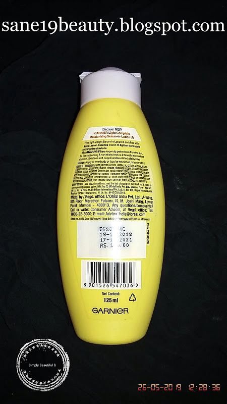 Review of Garnier skin Naturals light complete moisturising serum-in-lotion. Pic-9