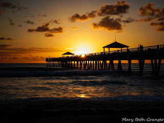 Florida pier at sunset photo by mbgphoto