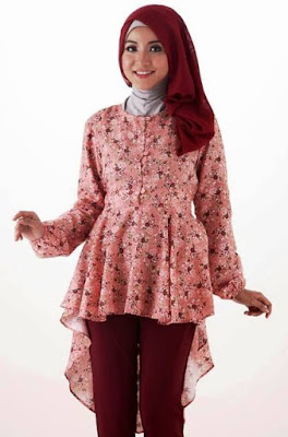 Batik Casual Hijab Untuk Wanita Muda