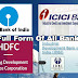 whats is full form SBI,ICICI,IDBI banks.full form all indian bank.