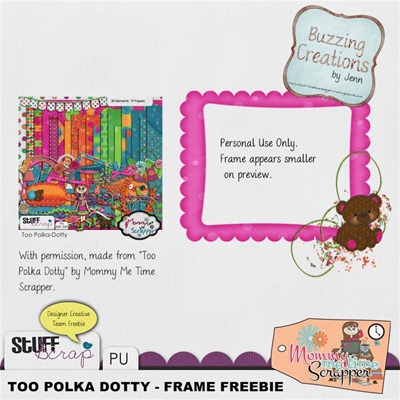 Mommy Me Time Scrapper - Too Polka Dotty - Frame Freebie Preview