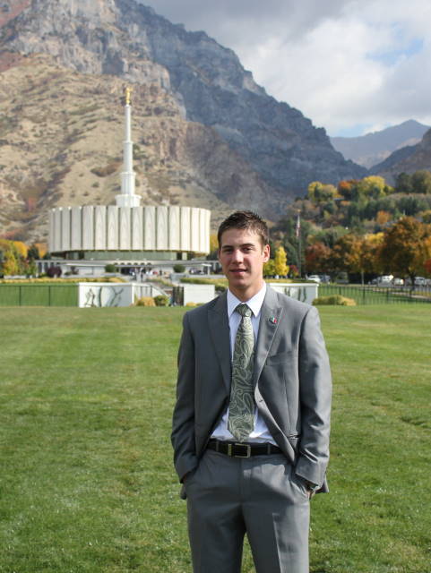 Elder Johnson at the Provo Temple