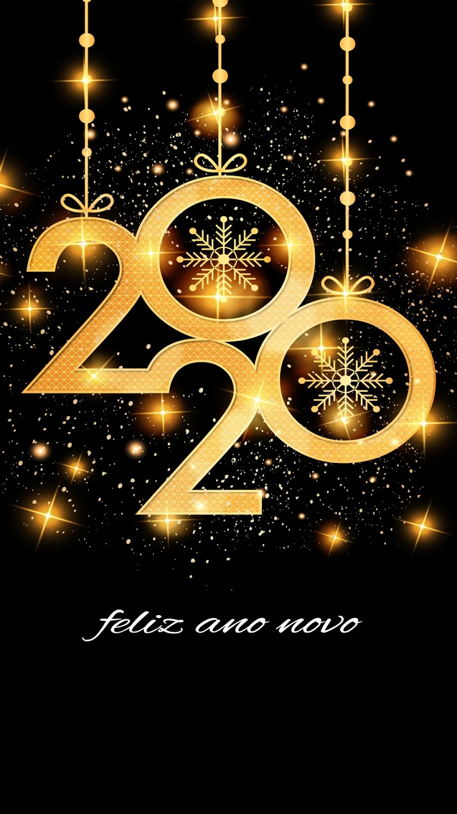 Feliz Ano Novo Dourado 2020, hd, 4k. 