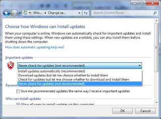 dissable windows update