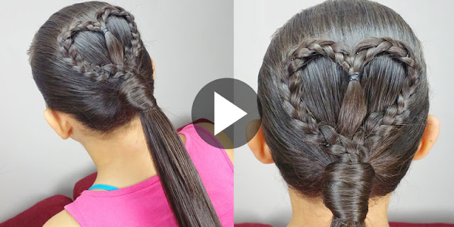 How To Create Quick And Easy Heart Ponytail Hairstyle