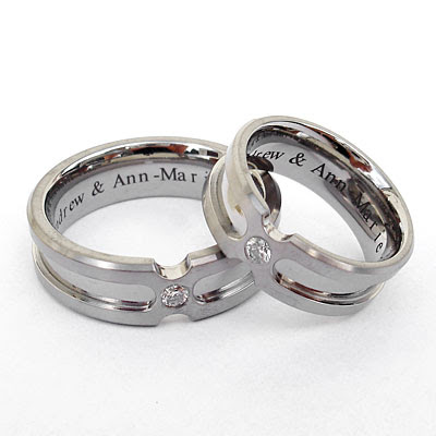Discount Wedding Band Sets on Elegant Wedding Rings With Your Name In The Rings