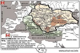Aria de răspândire a triburilor de origine indo-europeană tracică