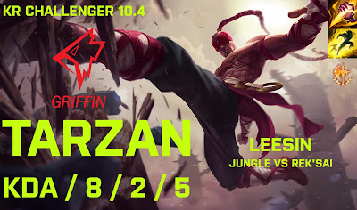 GRF Tarzan Leesin JG vs Rek'sai - KR Challenger 10.4