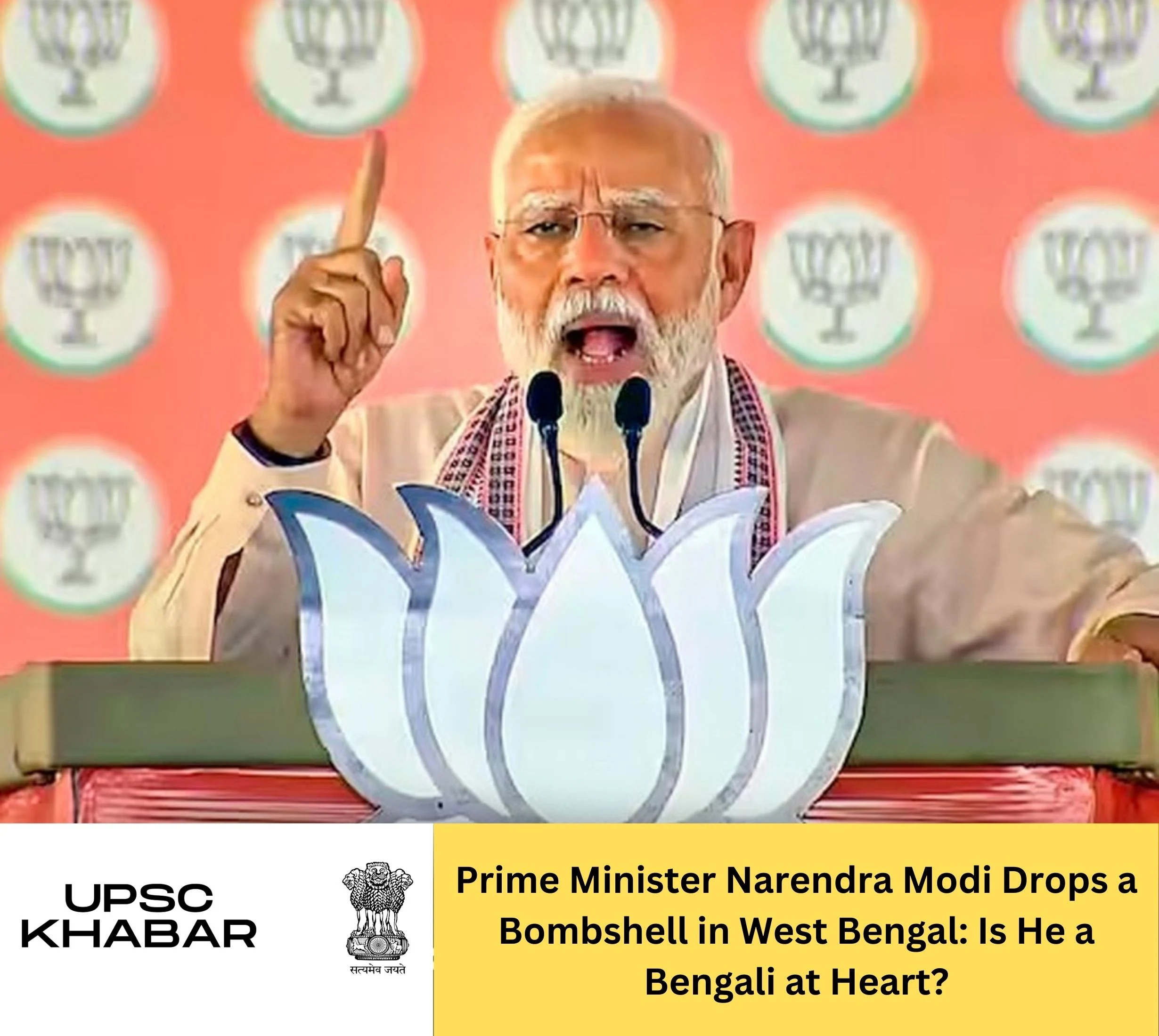 Prime Minister Narendra Modi Drops a Bombshell in West Bengal: Is He a Bengali at Heart?
