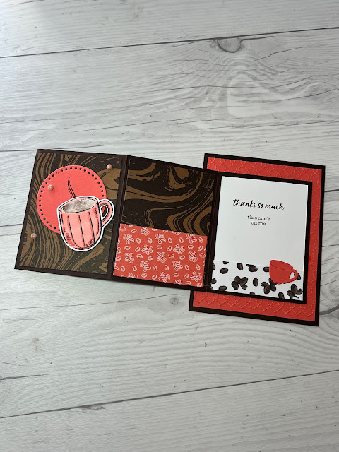 Greeting card using Stampin' Up! Online Exclusives Little Latte Suite Collection