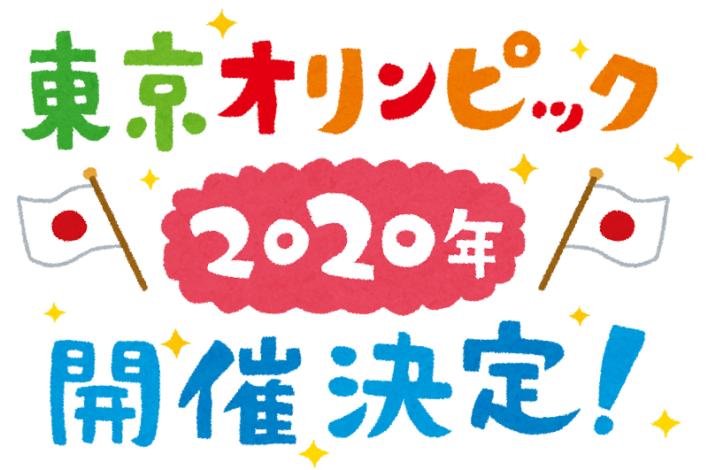 無料イラスト かわいいフリー素材集 東京オリンピック年 開催決定 のイラスト文字