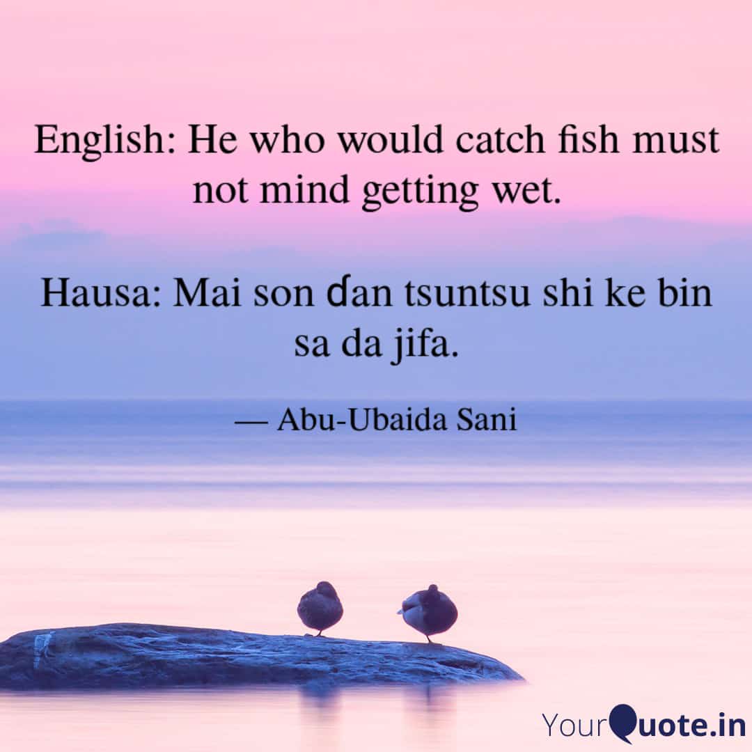 Proverbs Translation English to Hausa