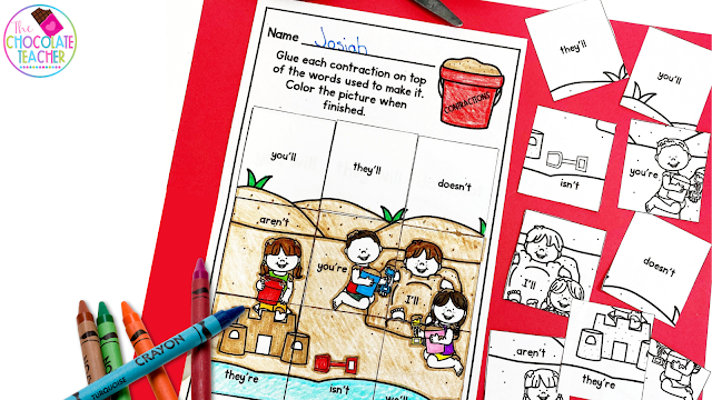 June activities like these math and ELA summer mystery puzzles are perfect for centers in your classroom.