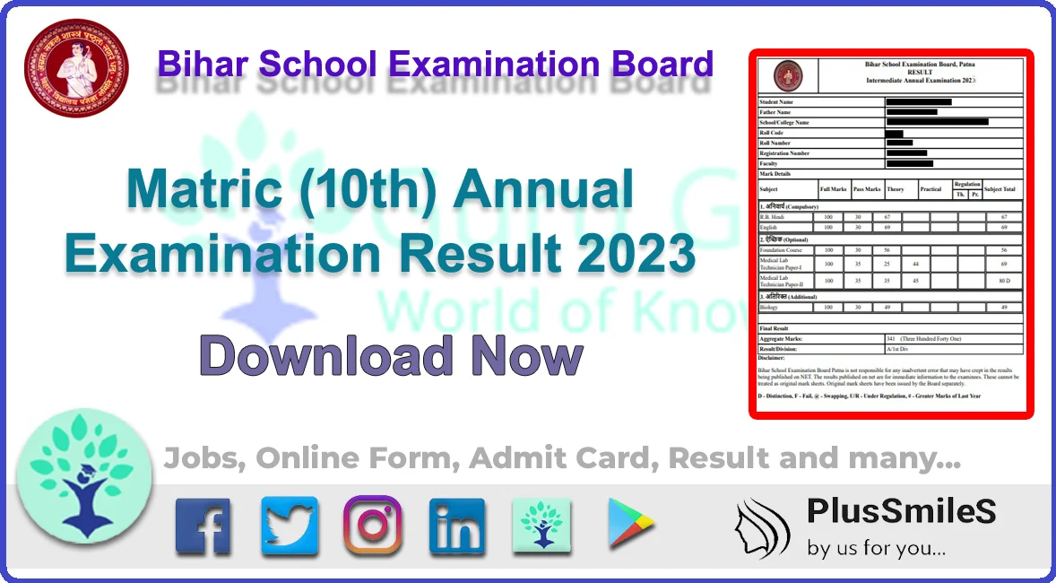 Bihar Board Matric (10th) Result 2022