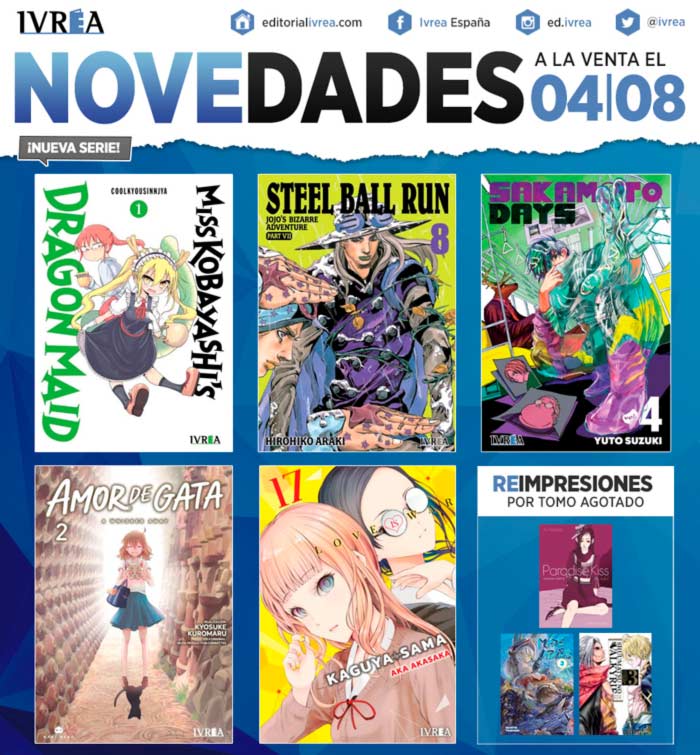 Novedades Ivrea 4 de agosto 2022 - manga