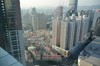 Shenzhen skyline showing 2 different construction phases