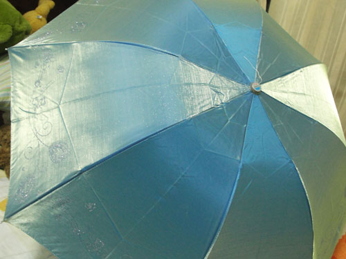 metallic frosted umbrella