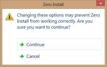 zero-install-warning