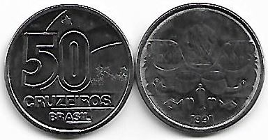 Moeda de 50 Cruzeiros, 1991