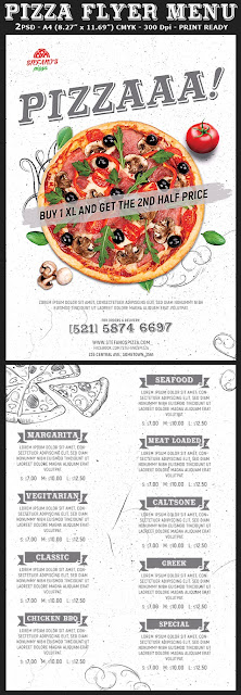  Pizza Flyer Menu Template