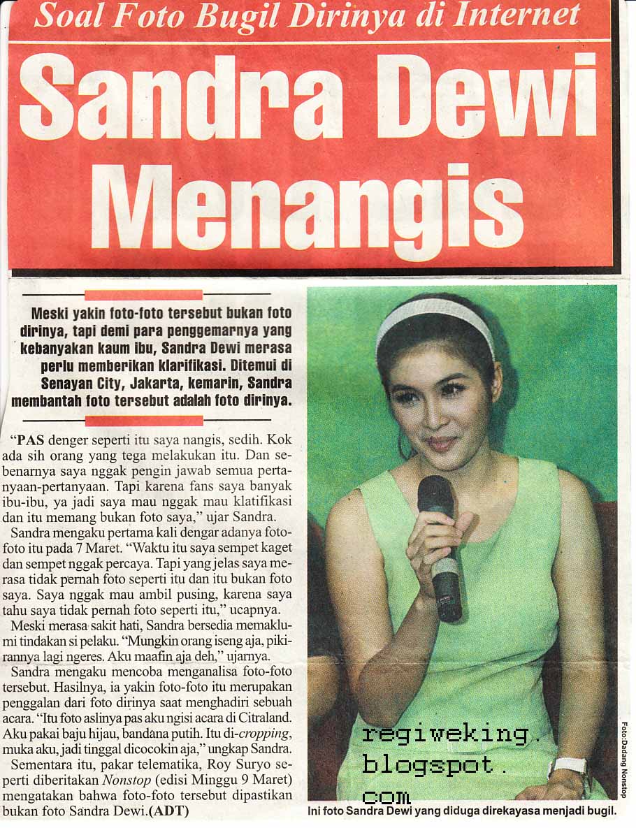 Clippings Of Indonesian Women In Print Media Sandra Dewi