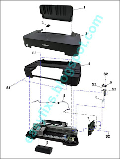 01 - Whole replacement of ink absorber for Canon iP2700, iP2702, iP2770, iP2772, iP2780