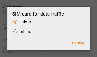 SIM card for data traffic