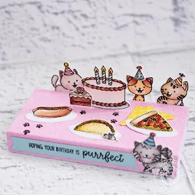 Sunny Studio Stamps: Make A Wish Purrfect Birthday Fast Food Fun Birthday Card by Lexa Levana
