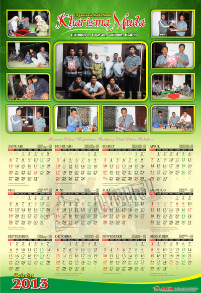  Desain  Kalender  1 Lembar Gubug Gallery