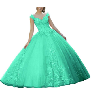 Women's Tulle Quinceanera Dress Appliques Beads Backless - Party Princess Sweet