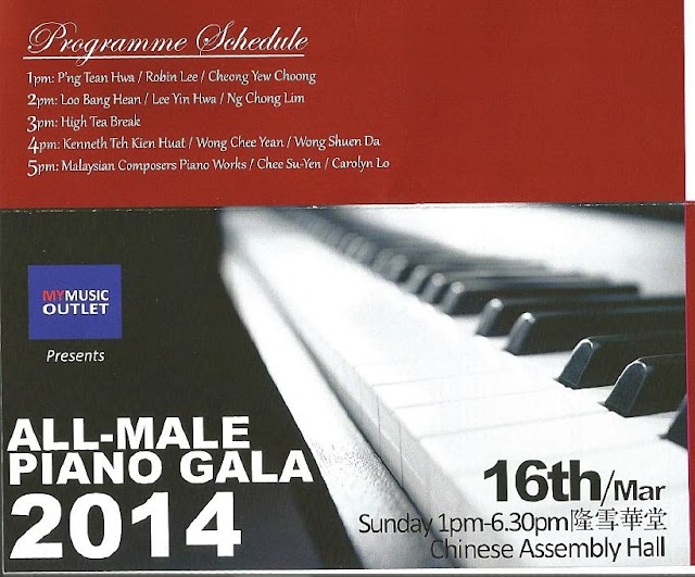 Piano Gala 2014 at KL Selangor Chinese Assembly Hall on 16 March