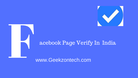 verify Facebook Fan Page In India In A Minutes of time