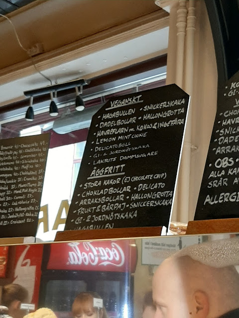 Vegan menu at Cafe Husaren