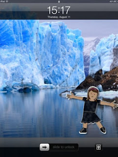 flat stanley cut out w/glaciers