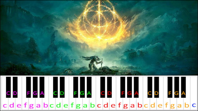 Elden Ring - Main Menu Theme Piano / Keyboard Easy Letter Notes for Beginners